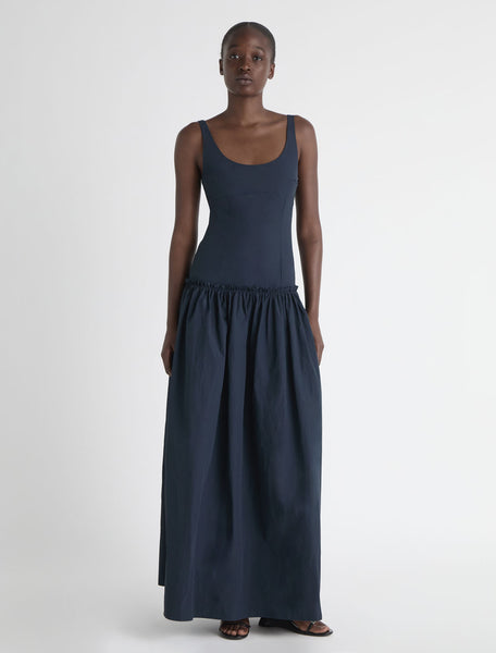 ALUNI-Long nylon strap dress with a voluminous skirt – paloma wool