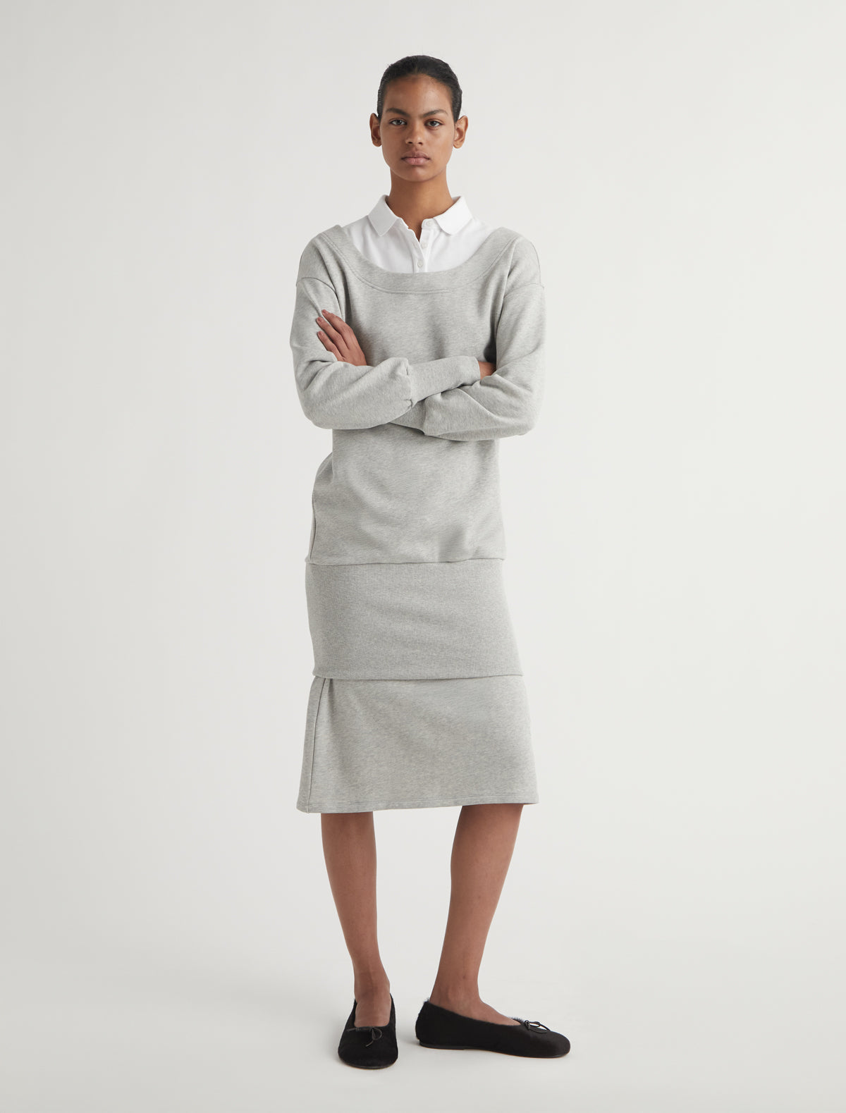 Belda two piece effect dress