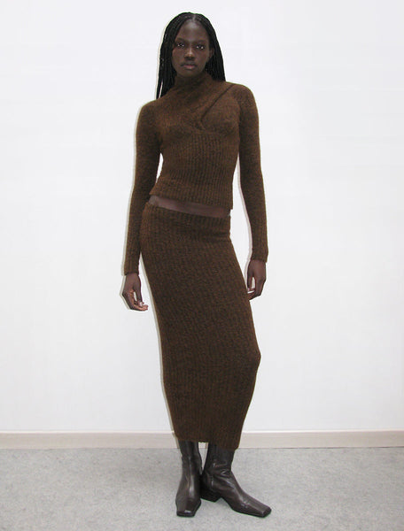 SIRACUZA-Ribbed knit long tube skirt – paloma wool