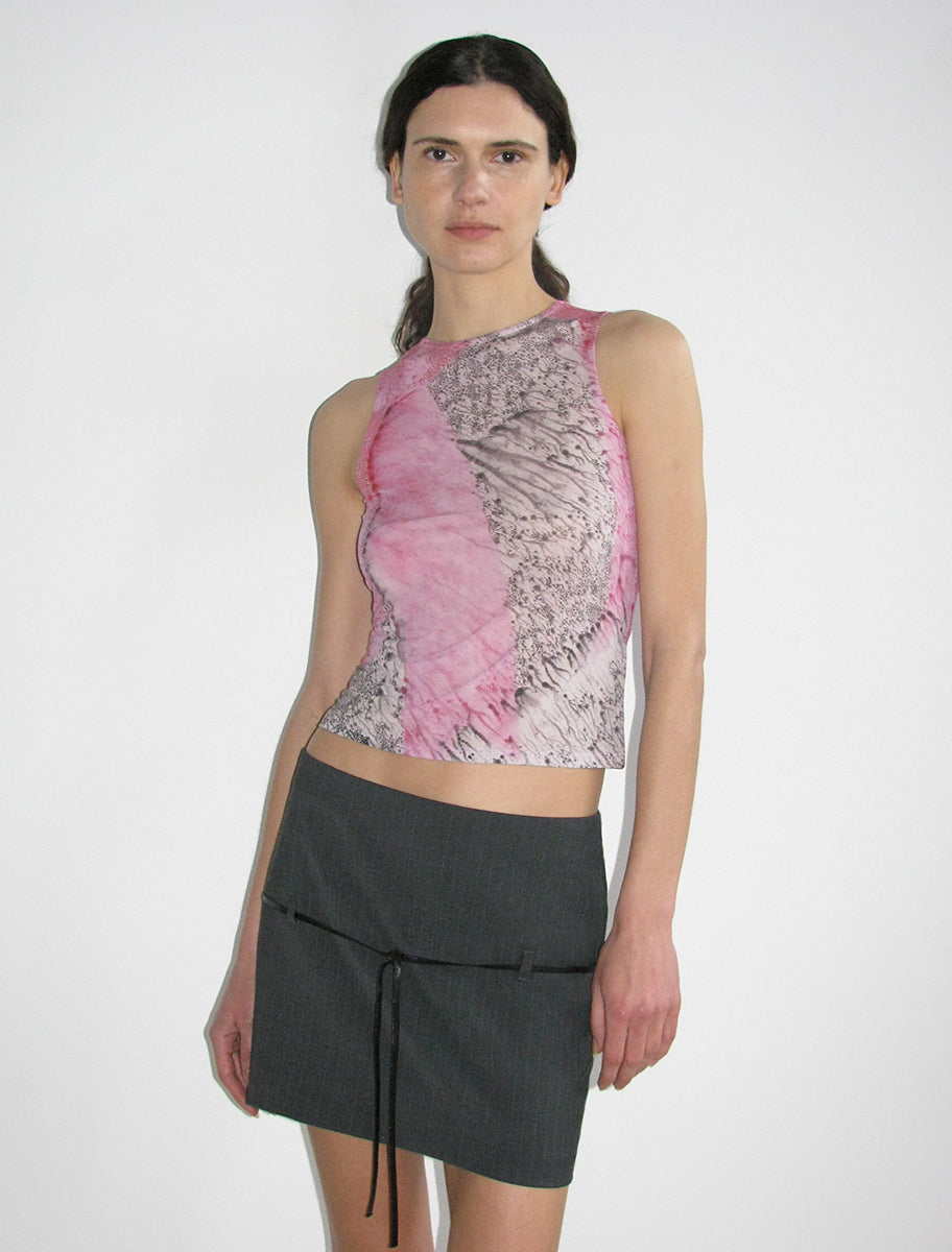 floral-print strapless tank top, Paloma Wool