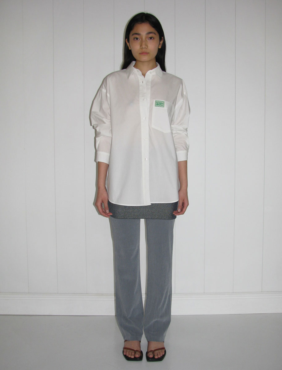Oversized poplin shirt with front pocket by paloma wool