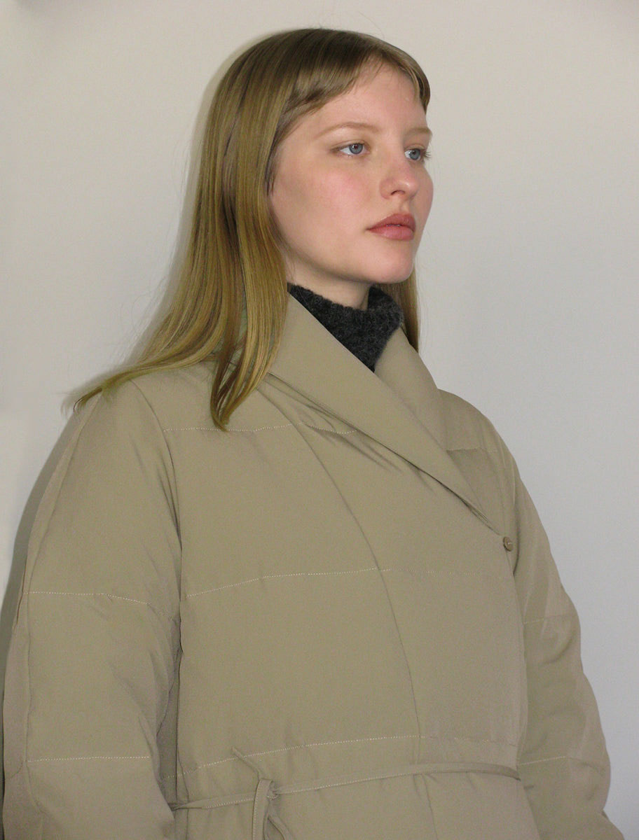 ETHEREA-Slightly oversized look, long, recycled down jacket